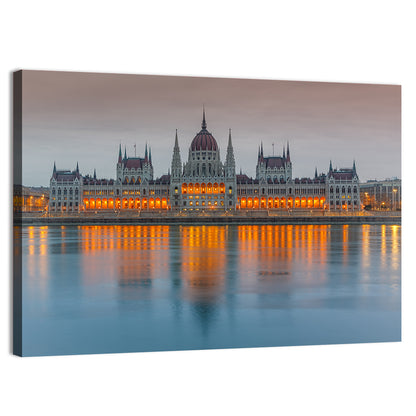 Budapest Parliament at Dusk Wall Art
