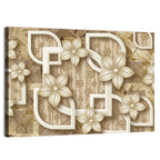 3d Floral Relief Design Wall Art