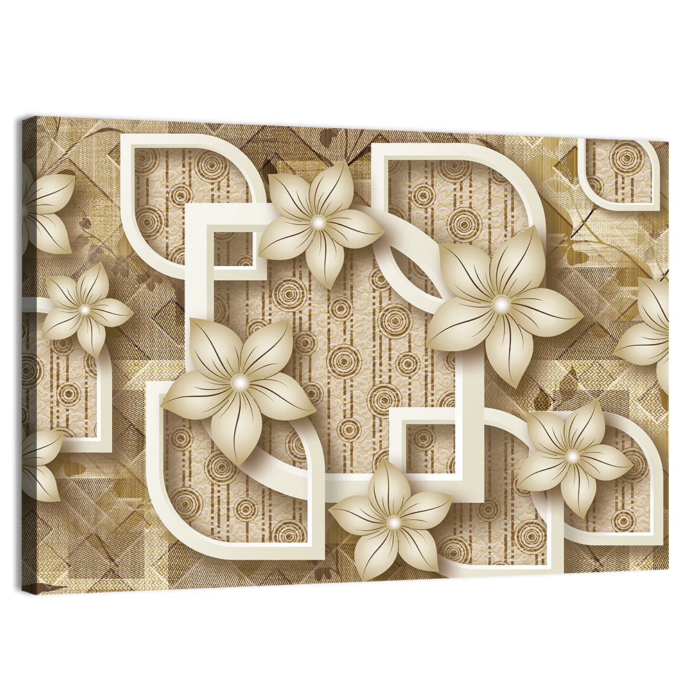 3d Floral Relief Design Wall Art