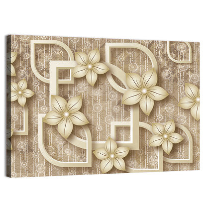 Layered 3d Floral Mural Wall Art