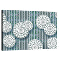 Blue Floral Scrollwork Pattern Wall Art