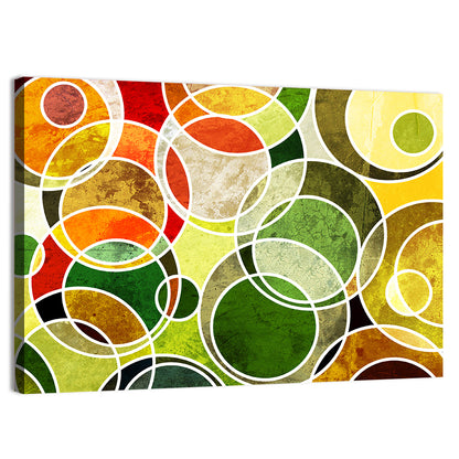 Layered Grunge Circles Wall Art