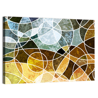 Weathered Geometric Mosaic Wall Art