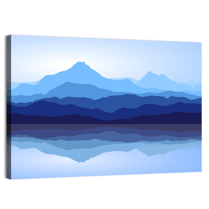 Blue Mountains Reflection Wall Art as a canvas print