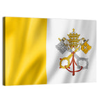 Vatican City Flag with Papal Emblem Wall Art
