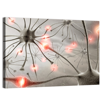 Hardwired Neurons with Glowing Synapses Wall Art