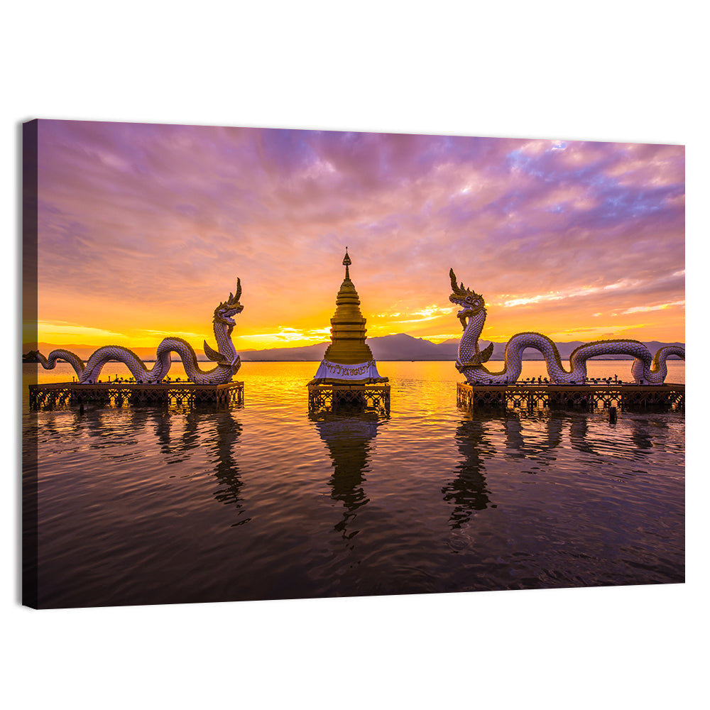 White Naga at Kwan Phayao Wall Art