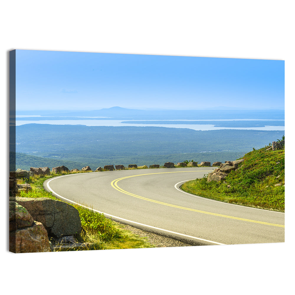 Cadillac Mountain Drive, Bar Harbor Wall Art, canvas print, landscape