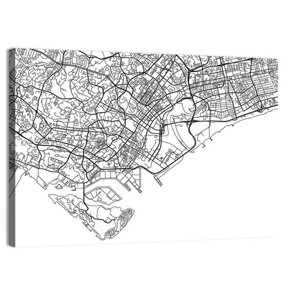 City Map Of Singapore Wall Art