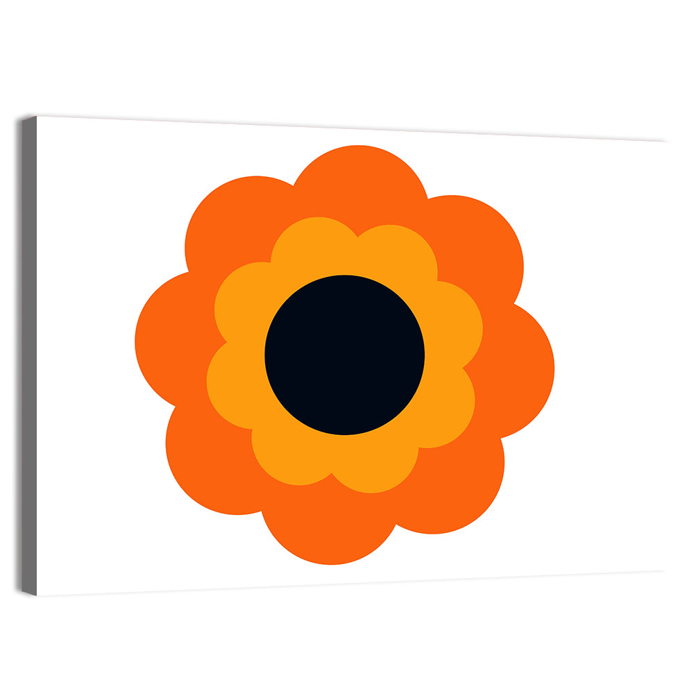Geometric Sunflower Study Wall Art, canvas print, landscape