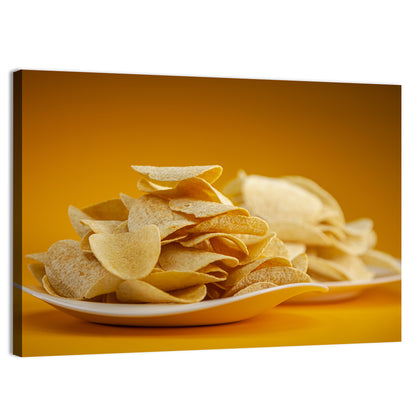 Two Plates of Potato Chips Wall Art