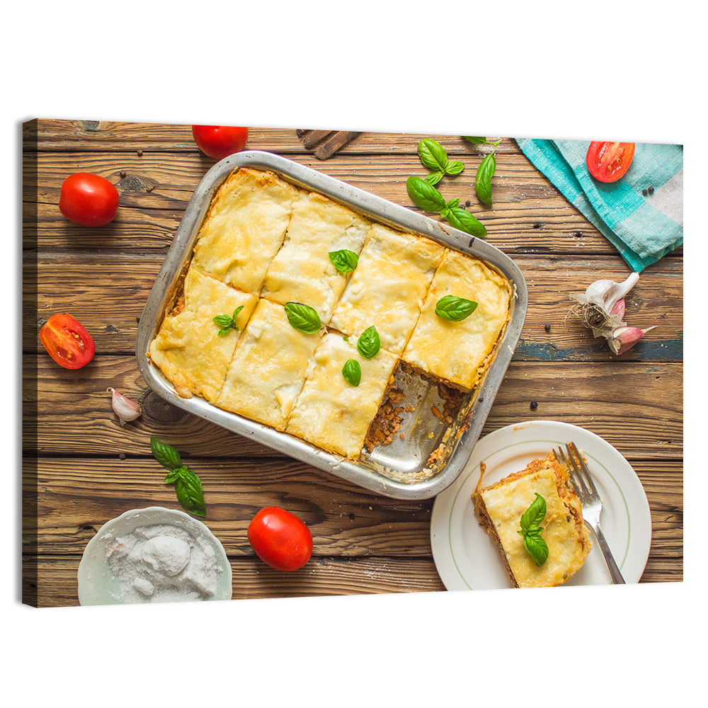 Rustic Homemade Lasagna Wall Art