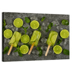 Translucent Lime Popsicles with Mint Wall Art