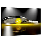 Tennis Racket and Yellow Ball Wall Art