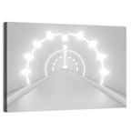 3d White Tunnel with Diamond Lights Wall Art