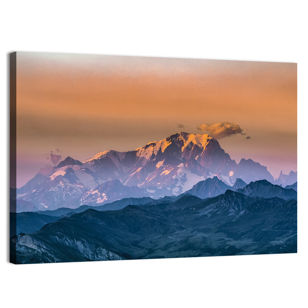 Mont Blanc Alpenglow Sunset Wall Art