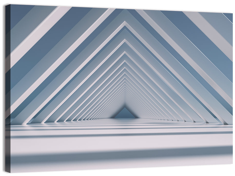 Blue Triangular Tunnel Wall Art