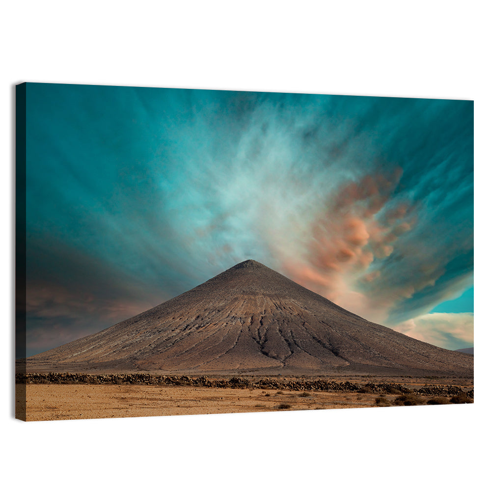 Fuerteventura Volcanic Mountain at Golden Hour Wall Art