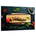 Top-down Sushi Roll with Chopsticks Wall Art