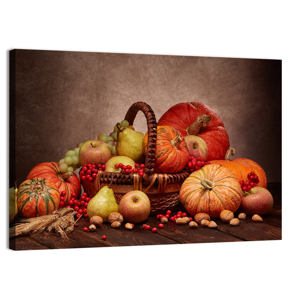 Autumn Harvest Still Life Wall Art