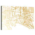 Melbourne Street Network Map Wall Art