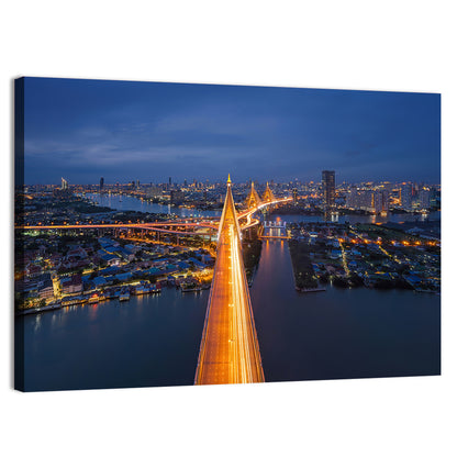 Bhumibol Bridge Over Chao Phraya Wall Art