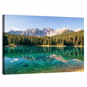 Karer Lake At The Dolomites In Italy Wall Art