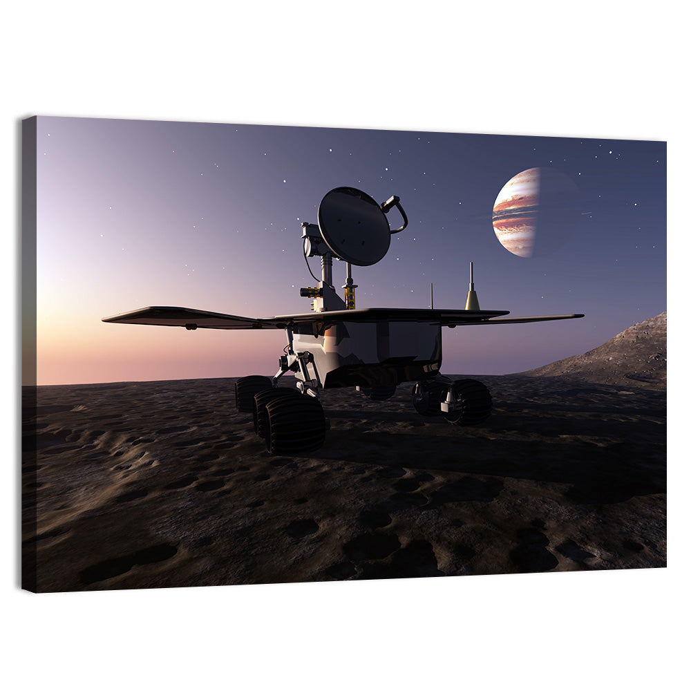 Rover Before a Ringed Giant Wall Art, canvas print, landscape