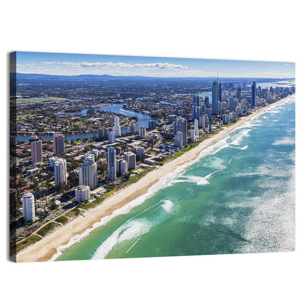 Gold Coast Surfers Paradise Skyline Wall Art