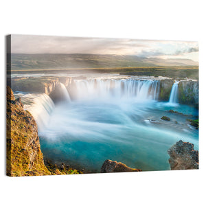 Scenic Godafoss Waterfall Wall Art