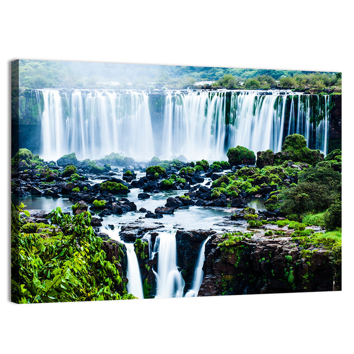 Iguazu Falls Cascades Wall Art as a canvas print