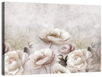 Layered White Roses Wall Art