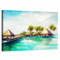 Overwater Bungalows Wall Art