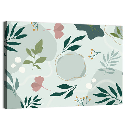 Layered Botanical Abstraction Wall Art