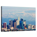 Los Angeles Skyline with Snowy Peaks Wall Art