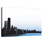 Chicago Skyline Blue Reflection Wall Art