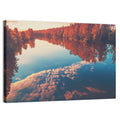 Golden Sunrise Over Reflective Lake Wall Art