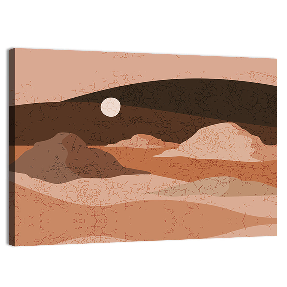 Moonlit Desert Dunes Wall Art