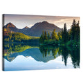 Strbske Pleso Lake at Golden Hour Wall Art