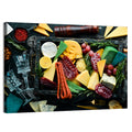 Charcuterie Tray with Wine Glasses Wall Art