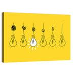 Lightbulb Progression from Complexity to Clarity Wall Art