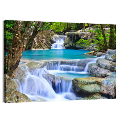 Erawan Waterfall Turquoise Pools Wall Art