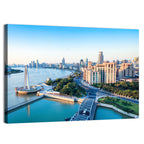 Huangpu River Shanghai Skyline Wall Art