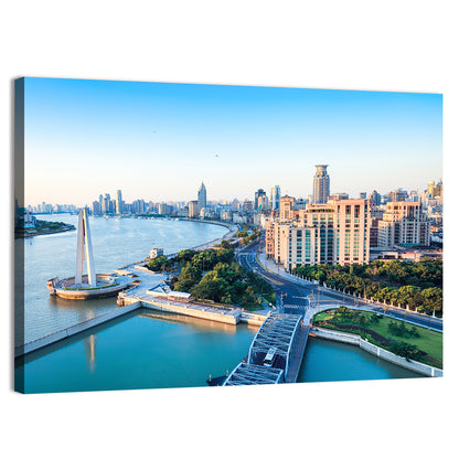 Huangpu River Shanghai Skyline Wall Art