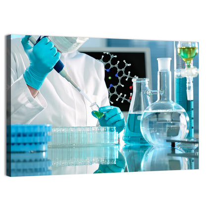Scientist Using a Pipette Wall Art