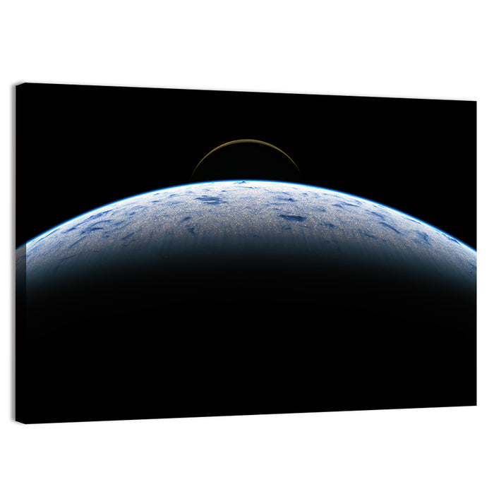 Earth and Moon from Orbit Wall Art as a canvas print