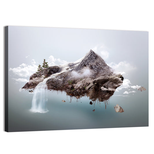 Artistic Mountain Island Wall Art