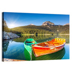 Boats at Black Lake Montenegro Wall Art