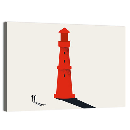 Red Lighthouse Vision Wall Art