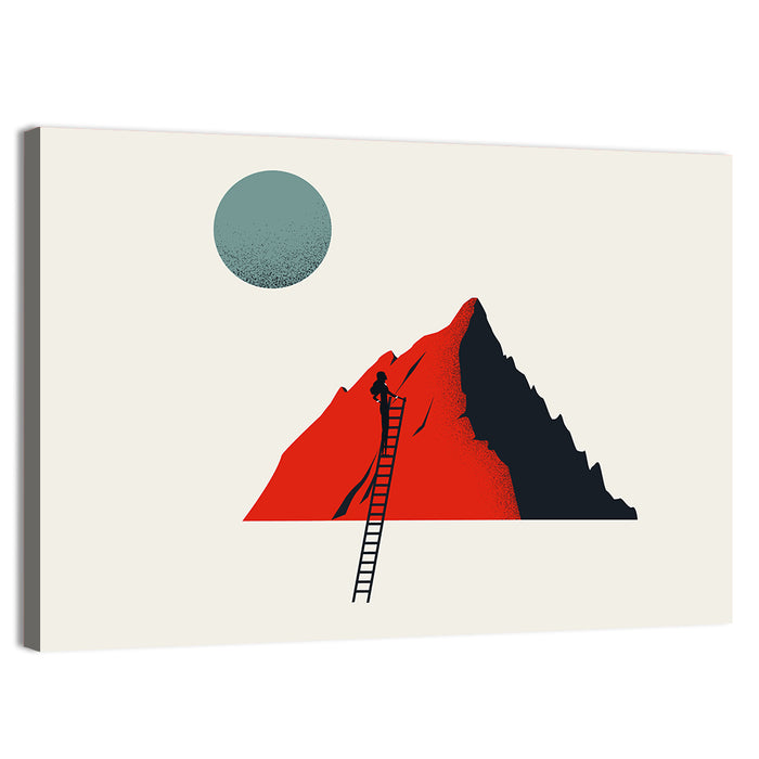 Ladder to the Moon Wall Art as a canvas print